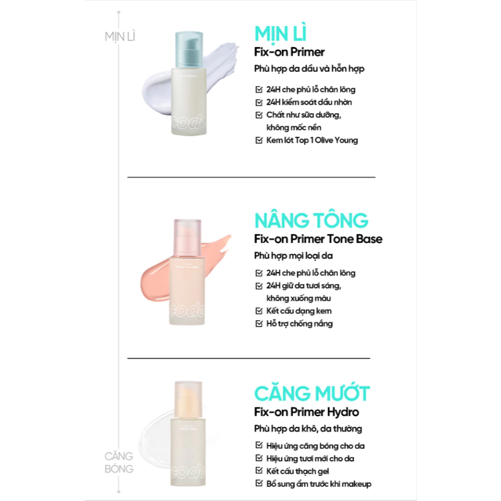 Kem lót Fix-on Primer Code Glokolor 30ml