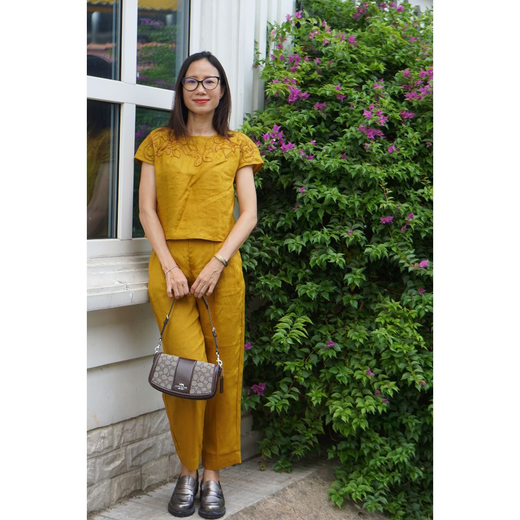 Quần nữ linen MaxMessi Premium Collection dáng baggy Tamma