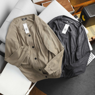 Bigsize.Bigsizemen- Áo khoác cardigan vải gân cotton thời trang bigsize nam< 135 kg