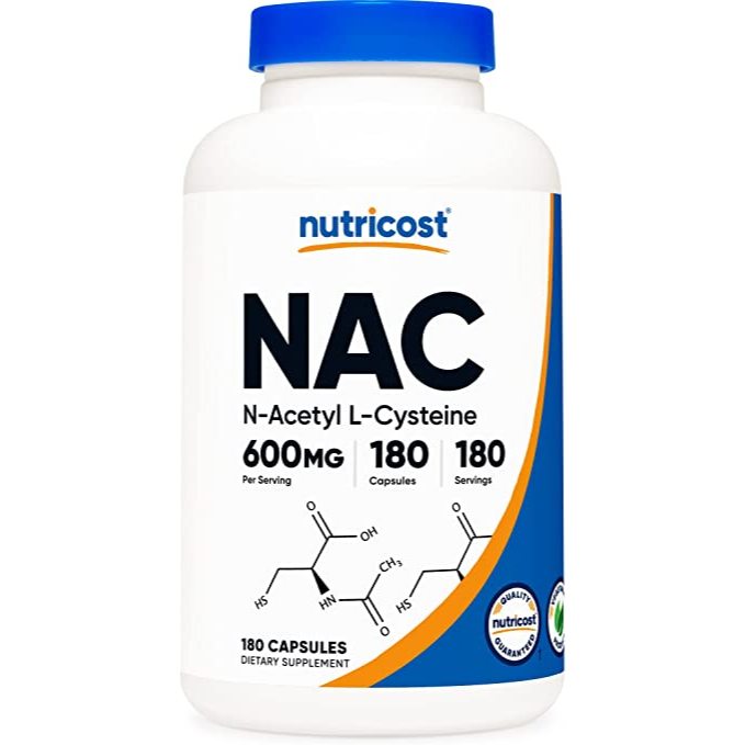 Viên Uống Giải Độc Gan, Chống Oxy Hóa Và Tăng Miễn Dịch Nutricost NAC (N-Acetyl L-Cysteine) 600mg 18