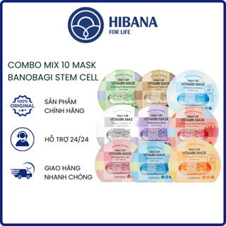  COMBO 10M - Mặt nạ Banobagi Stem Cell Vitamin Mask dưỡng sáng da 30g 