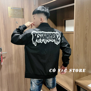 🔥Hot🔥Áo Khoác Bomber Magic Chữ Chảy DSQ2 2 lớp chính hãng nam nữ cao cấp-Áo bomber DSQ siêu phẩm đông 2025