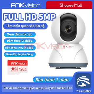【Fnkvision Camera IP Wifi Yoosee SEA-G1 Tiếng Việt quay đêm siêu nét 360 độ phân giải FULL HD 5.0MP Không Dây