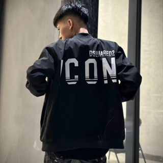 🔥Hot🔥Áo Khoác Bomber Chữ Gạch DSQ2 2 lớp chính hãng nam nữ cao cấp-Áo bomber DSQ siêu phẩm đông 2025