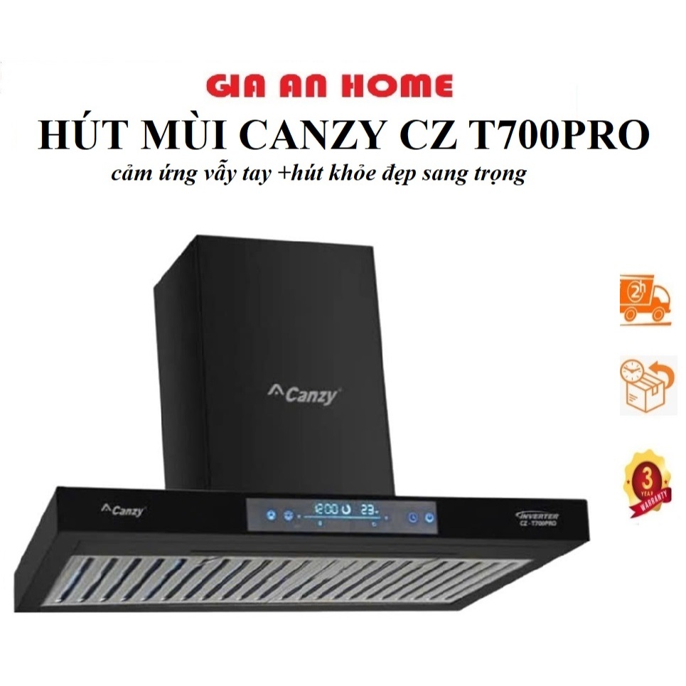 Máy hút mùi Canzy CZ T700pro | Cảm ứng vẫy tay | Chữ T sang trọng| bảo hành chính hãng 3 năm