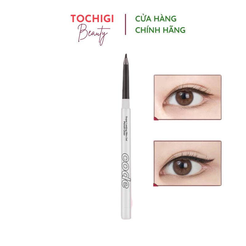 Chì gel kẻ mắt lâu trôi Code Glokolor Superlasting Slim Gel Pencil Liner 0.05g