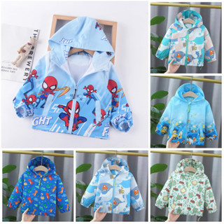  Áo khoác gió cho bé trai 8-23kg hàng Quảng Châu 2 lớp nhẹ thoáng hoạ tiết hoạt hình đáng yêu AG3 