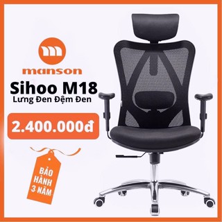 [The Manson - Hỏa Tốc 1h Nhận] SIHOO M18, M18 GÁC CHÂN  - Ghế lưới văn phòng thiết kế công thái học Ergonomic