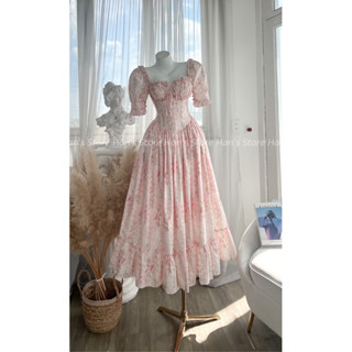 [HAN’S STORE] (SẴN S M)VÁY HOA FORM CORSET DÁNG DÀI CÔNG CHÚA NGÂN 98 CHẤT COTTON THÔ SIÊU CHUẨN FORM XINH XẮN(ẢNH THẬT)