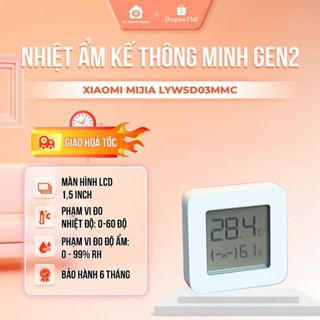 Nhiệt ẩm kế điện tử Xiaomi Mijia Gen 2 LYWSD03MMC - nhiệt kế đo nhiệt độ phòng, độ ẩm phòng chính xác