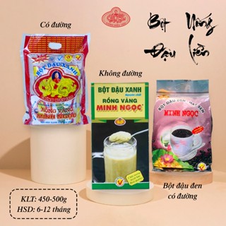 Bột Đậu Xanh NGUYÊN CHẤT Rồng Vàng Minh Ngọc (Có Đường/Không Đường) 500g Date Mới