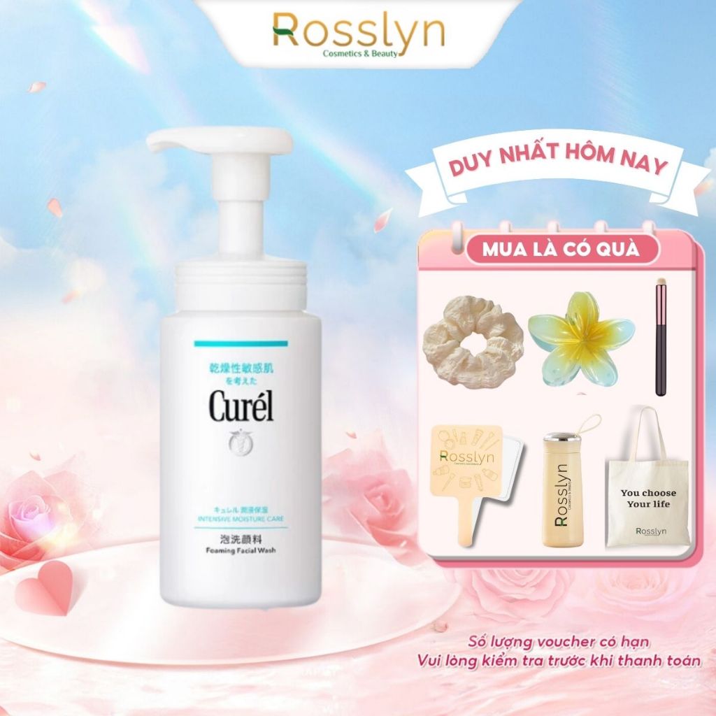 Sữa Rửa Mặt Dạng Bọt Cấp Ẩm Chuyên Sâu Curel Intensive Moisture Care Foaming Facial Wash 150ml