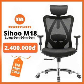 [Hoả Tốc 30 Phút Nhận Hàng] Ghế Sihoo M18 Đen, Xám bản thường và gác chân - Thiết Kế Công Thái Học