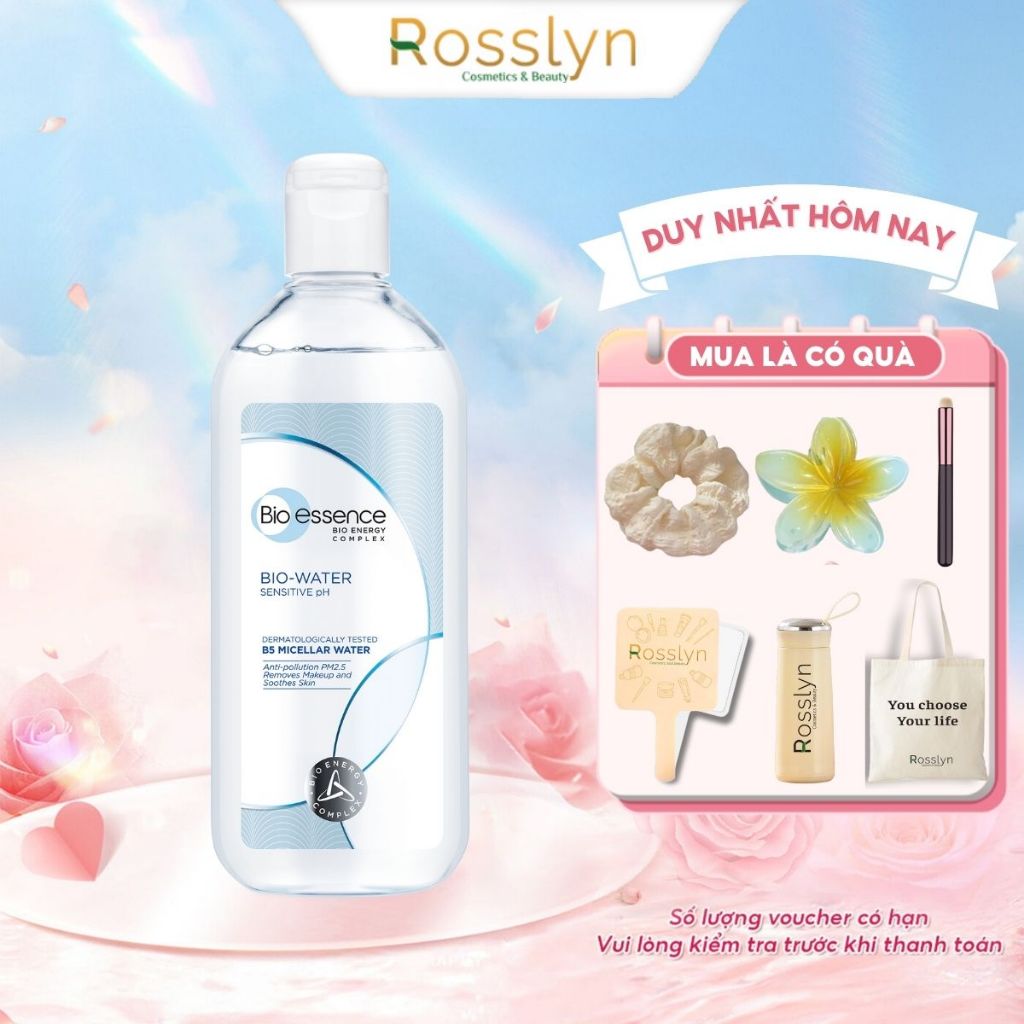 Nước tẩy trang ẩm mượt mịn màng Bio-Essence Bio-Water Bio-Essence Water Micellar Water 400ml