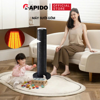 Máy sưởi gốm Rapido công nghệ sưởi PTC Ceramic nhanh, tiết kiệm điện, bảo hành 12 tháng