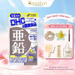Viên uống DHC kẽm Zinc hỗ trợ đẹp da da cải thiện tình trạng rụng tóc 15 ngày và 30 ngày Nhật Bản Rosslyn