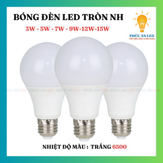 Bóng Đèn Led Tròn 3w 5w 7w 9w 12w 15w Chống Nước Mưa Trang Trí Sáng Trắng Tiết Kiệm Điện