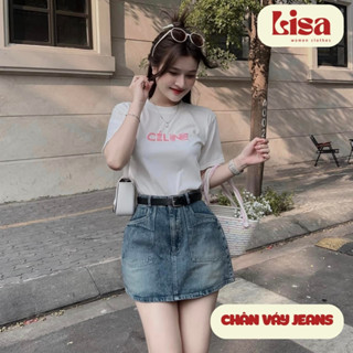 Chân váy bò nữ ngắn dáng chữ A CV68, Chân váy jean ngắn nữ phong cách Hàn Quốc có quần bảo hộ trong