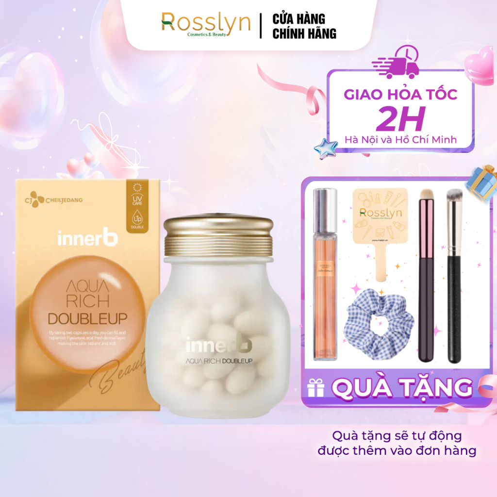 Thực Phẩm Bảo Vệ Sức Khỏe INNERB AQUA RICH DOUBLEUP 70 viên (42G*20EA/CT) Rosslyn Hà Nội