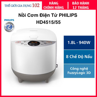 Nồi Cơm Điện Tử Philips, Dung Tích 1.8l, Hàng Chính Hãng Bảo Hành 24 Tháng.