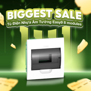 Tủ điện nhựa âm tường 8 modules EZ9E108S2F Schneider - Easy9 Book - 400V - 63A