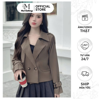 Áo Khoác Măng Tô Dáng Ngắn, Áo Khoác Thu Đông Thời Trang Dành Cho Nữ N515 | MORI CLOTHINGS
