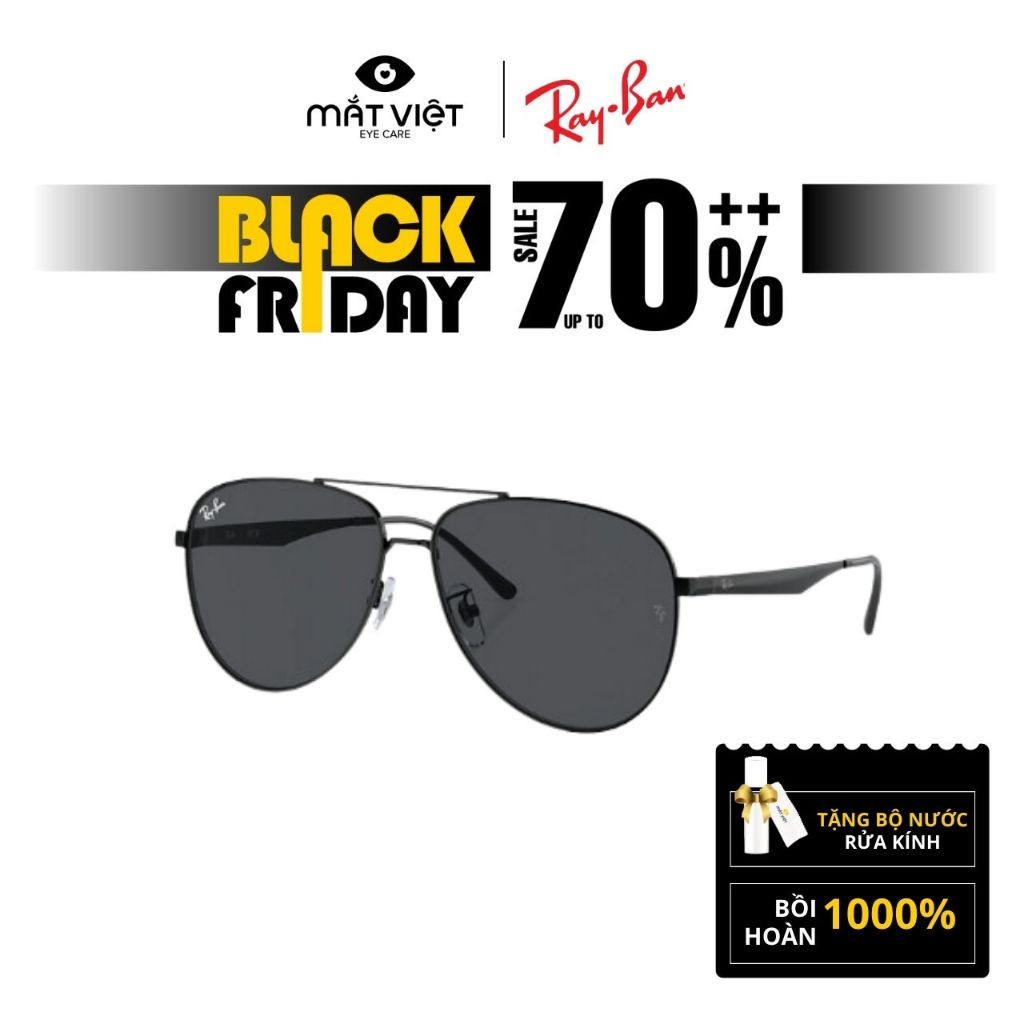 Kính Mát Nam RAYBAN 0RB3712D_002/8762, Kính Mát Thời Trang Nam Phi Công Cao Cấp, Mắt Kính Mắt Việt