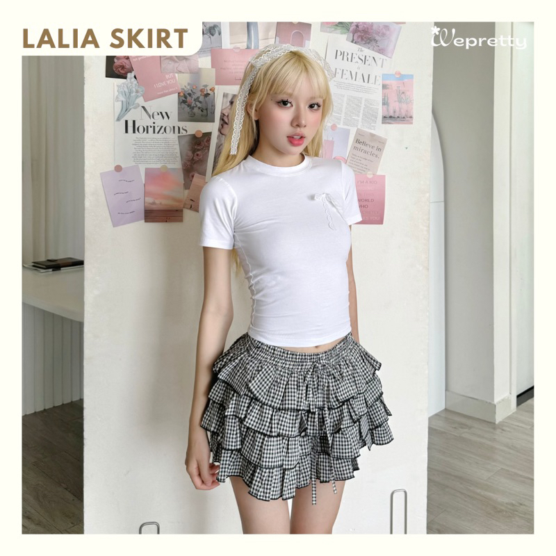 Chân Váy Ngắn Caro Nữ LALIA SKIRTS Wepretty Clothes Xếp tầng Trendy Dễ Phối Đồ Dễ Thương - CV11