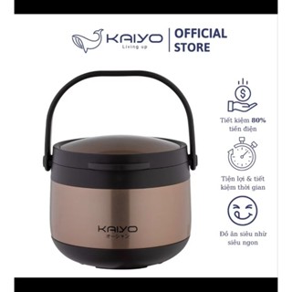 Nồi ủ chân không KAIYO hãng NHẬT BẢN: 3l và 4,5L. Bảo hành 5 năm. Tiết kiệm 85% nhiên liệu. Hàng chính hãng