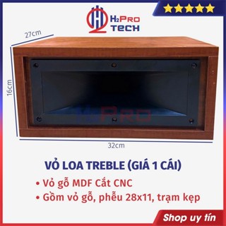 Vỏ Loa Treble Kèn 250, 350, 450 Thùng Gỗ (Giá 1 Cái) - Ren Xoáy, Có Trạm Kẹp, Phễu - H2Pro Tech