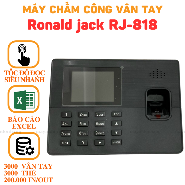 Máy chấm công vân tay Ronald Jack RJ818