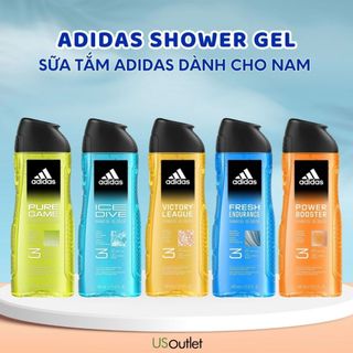  Gel Tắm Gội Rửa Mặt Cho Nam Adidas 3in1 Shower Gel 400ml 