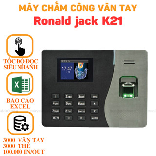  Máy chấm công vân tay Ronald Jack K21 - 3000 vân tay 3000 thẻ Quản Lý Đến 100 Nhân Viên 
