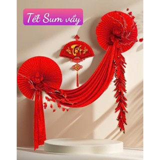 Set trang trí tết, set decor têt trang tri tết 2025 tặng kèm keo nến