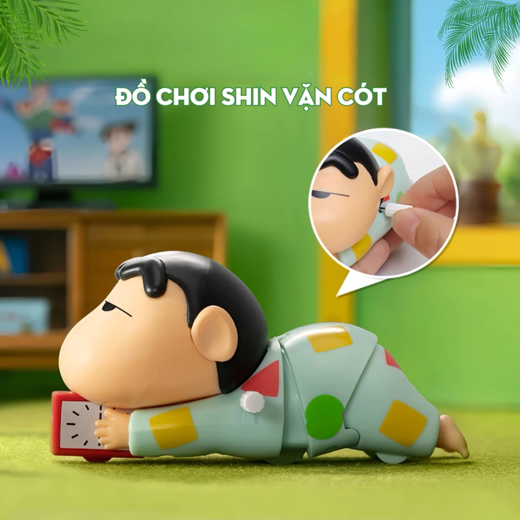Đồ chơi Shin cậu bé bút chì, đồ chơi vặn cót Shin vô tri, đồ chơi đồng hồ Shin bò siêu đáng yêu