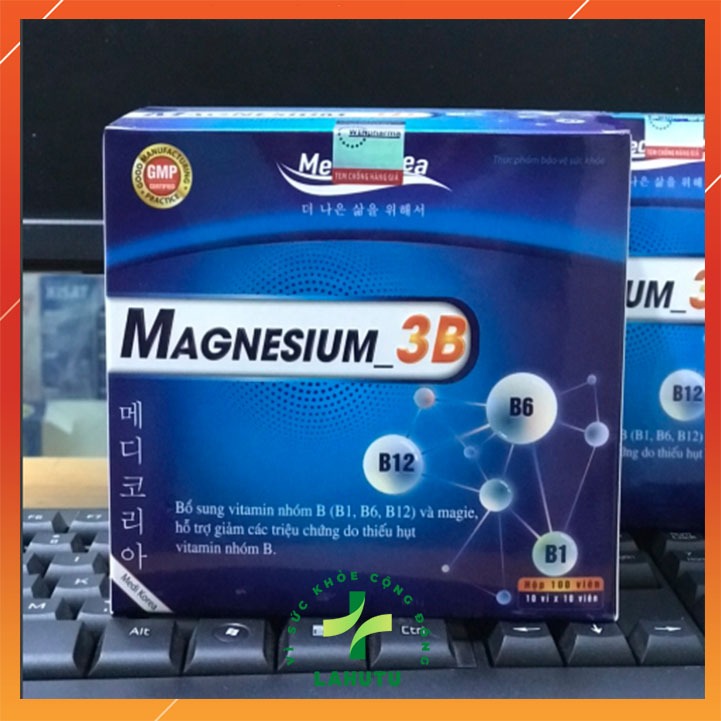 Bổ sung Magie và vitamin 3B - magnesium 3B - hỗ trợ giảm tê bì chân tay - Hộp 100 viên