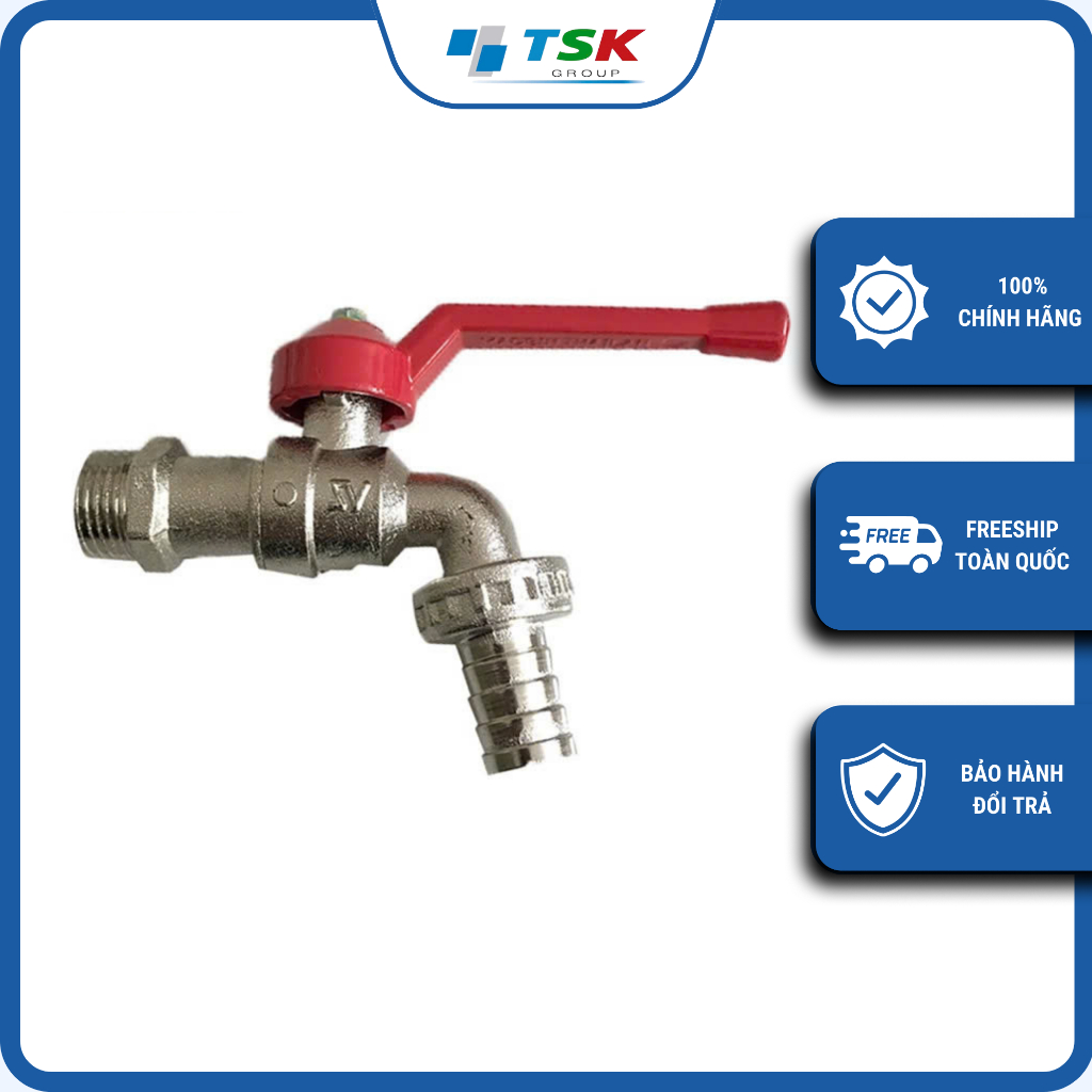 TSK | Khóa nước Φ21 bằng đồng - Van khóa nước gạt SANWA Φ21