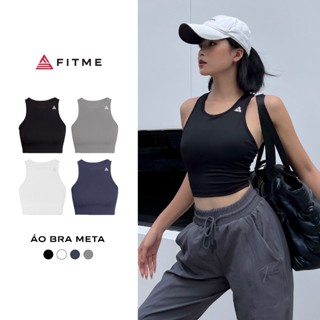 Áo croptop tập gym yoga nữ Fitme Meta form chất liệu thun cao cấp ôm body, thấm hút mồ hôi ACRT