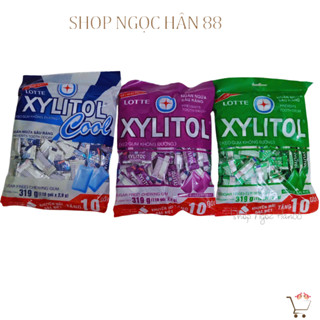 Kẹo Gum Không Đường Lotte Xylitol Túi 319gr ( 110 gói x 2.9gr)