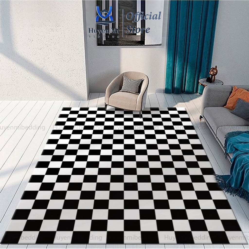 Thảm trải sàn Bali nhập khẩu in họa tiết 5D chất nỉ lì dễ dàng vệ sinh