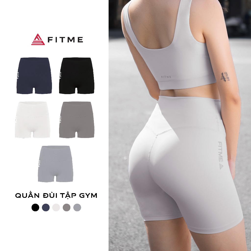 Quần đùi tập gym yoga Fitme legging nữ cạp cao tôn dáng co giãn 4 chiều cao cấp QNTG | BigBuy360 - bigbuy360.vn