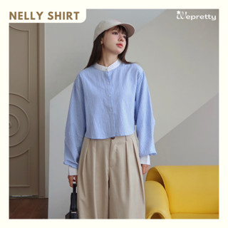 Áo Sơmi Tay Dài Croptop NELLY SHIRT Weprery Clothes Dáng Ngắn Dễ Phối Phong Cách Hàn Quốc - AH15