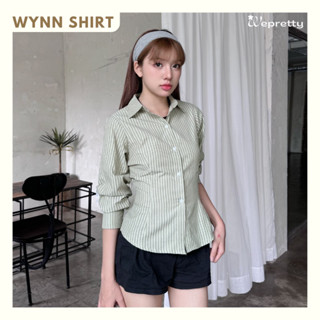 Áo Sơ Mi Kẻ Sọc WYNN SHIRT Wepretty Clothes Chất Liệu Thô Kate Phối Nơ Phong Cách Hàn Quốc - AH30