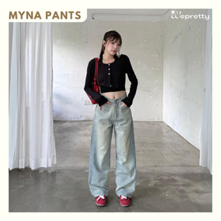 Quần Jeans Nữ Ống Rộng MYNA PANTS Wepretty Clothes Form Suông Dài Tôn Dáng - Q18