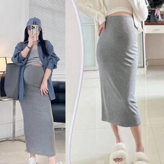 Chân Váy Bầu Ôm Body LAROSA Thu Đông Hot Trend 2025 Chất Thun Tăm Co Giãn, Mềm Ấm LA96V