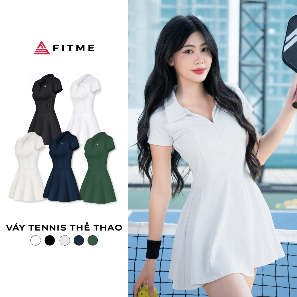 Váy tennis thể thao nữ Fitme GOC pickleball tặng kèm quần bảo hộ chất liệu thun co giãn thoáng khí DTNN01 | BigBuy360 - bigbuy360.vn
