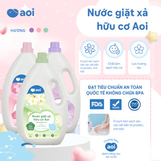  Nước Giặt Xả Hữu Cơ Aoi 3L Cho Bé | Dịu Nhẹ Da – Sạch Sâu – Hương Tự Nhiên | 100% Enzyme Tự Nhiên 