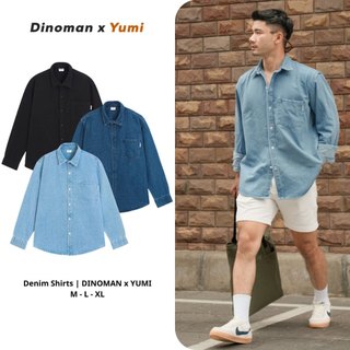 Áo Sơ Mi Demin Nam Nữ Dino x Yumi Chất Liệu Jean Cao Cấp Mềm Mịn Phong Cách Hàn Quốc - SM06