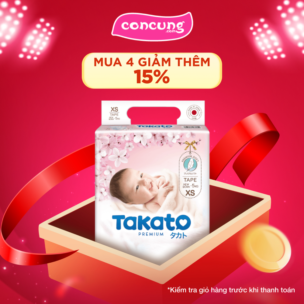 Tã Dán Nhật Bản Takato Siêu Mềm Mại (Xs, 70 Miếng)