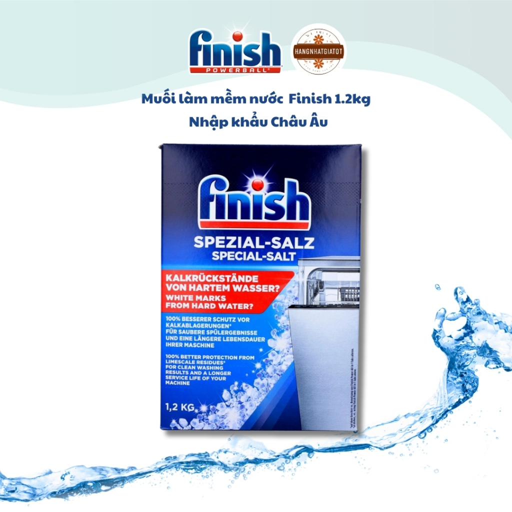 Muối rửa bát Finish 1kg, 1.2kg, 1.5kg - NHẬP KHẨU CHÍNH HÃNG